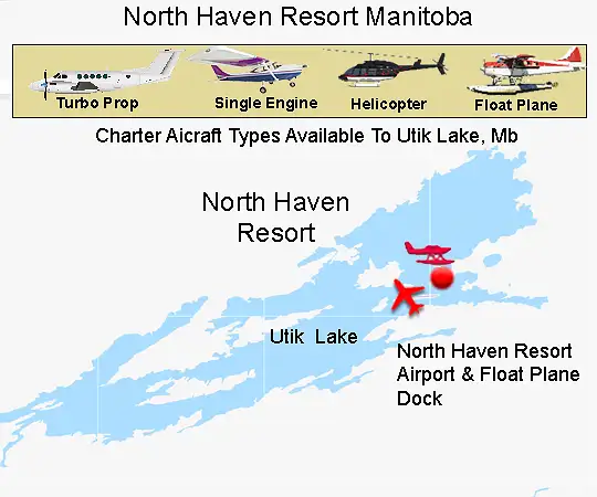 North Haven Resort private landing strip and lodge access area